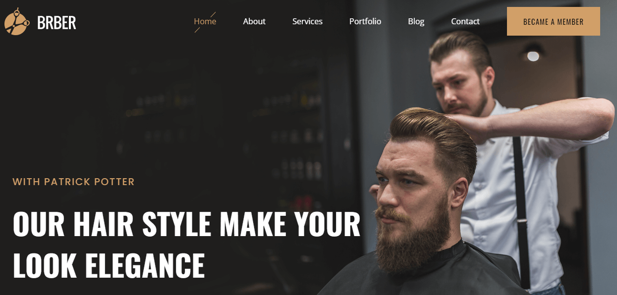 Barbershop Website Template Examples, barber shop website template
